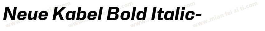 Neue Kabel Bold Italic字体转换